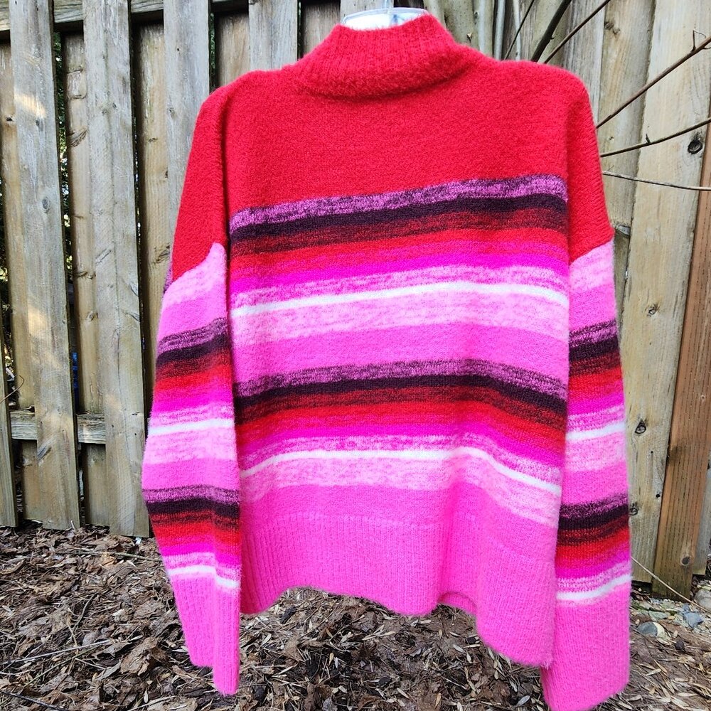 *NWT* XXL Nine West Women's Midweight Mockneck Pullover Sweater pink red